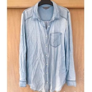 Blue button down shirt